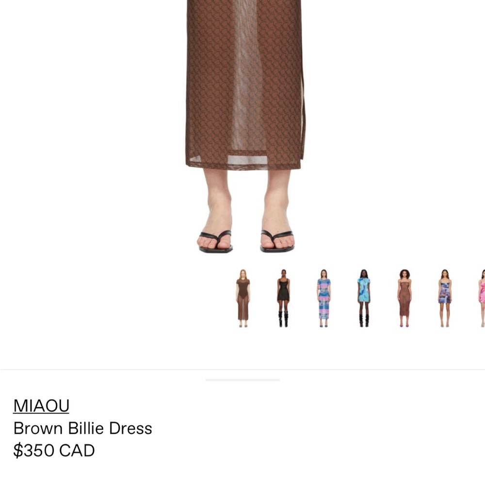 MIAOU Brown Billie Dress Medium NWT - Picture 9 of 9